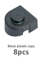Black  plastic caps