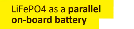 Parallel onboard battery on boats