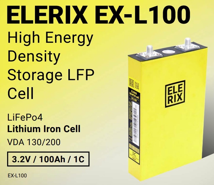 The new ELERIX EX-L100 LFP cell