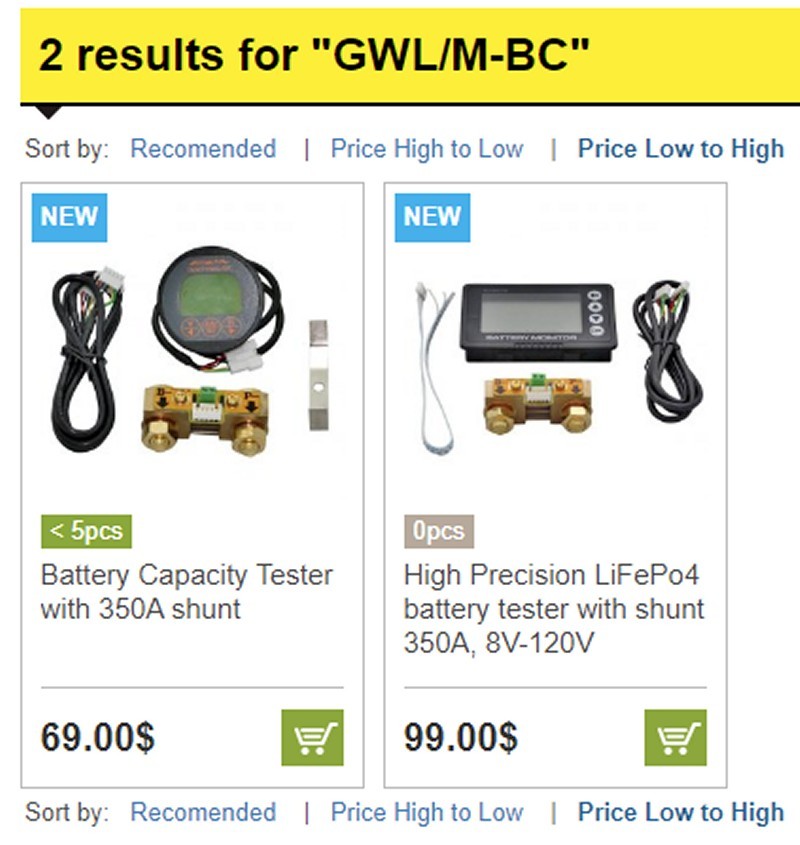 GWL/Modular DC Battery Meters