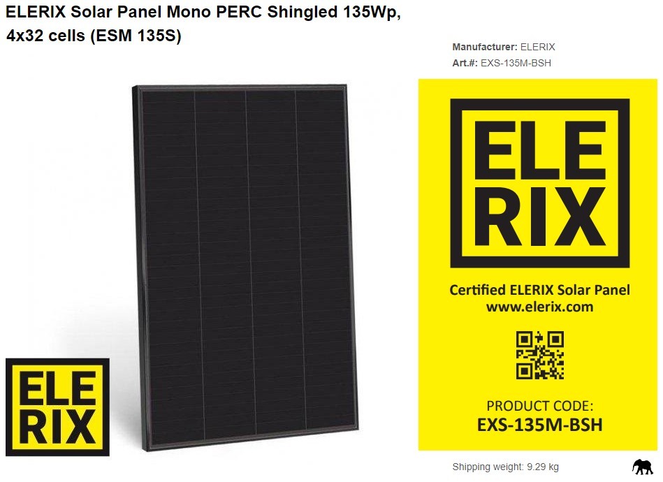 ELERIX Solar panels
