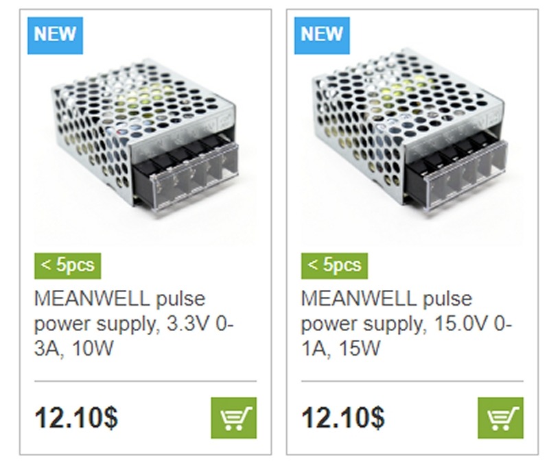 MEANWELL — RS Series — 10W and 15W Power supplies