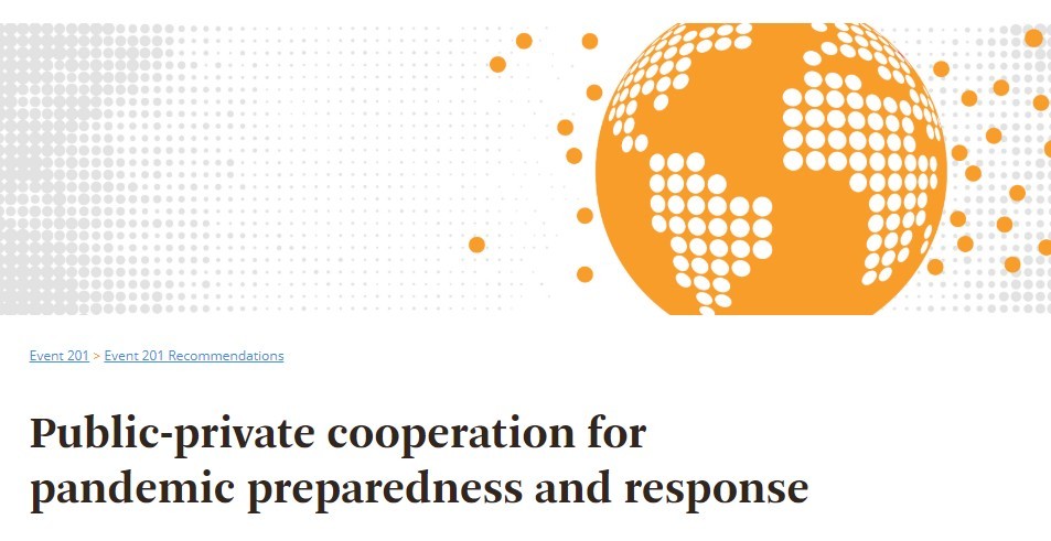Public-private cooperation for pandemic preparedness and response